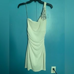 White formal skinny dress